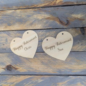 Personalised engraved wooden heart | multiple sizes available| hamper | wall decor | gift | keepsake | hanging gift | quote image 2