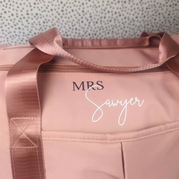 Personalised duffle bag | Fast Delivery | bride bag | holiday | honeymoon | gym | baby moon shower | hospital | gift | overnight | weekend