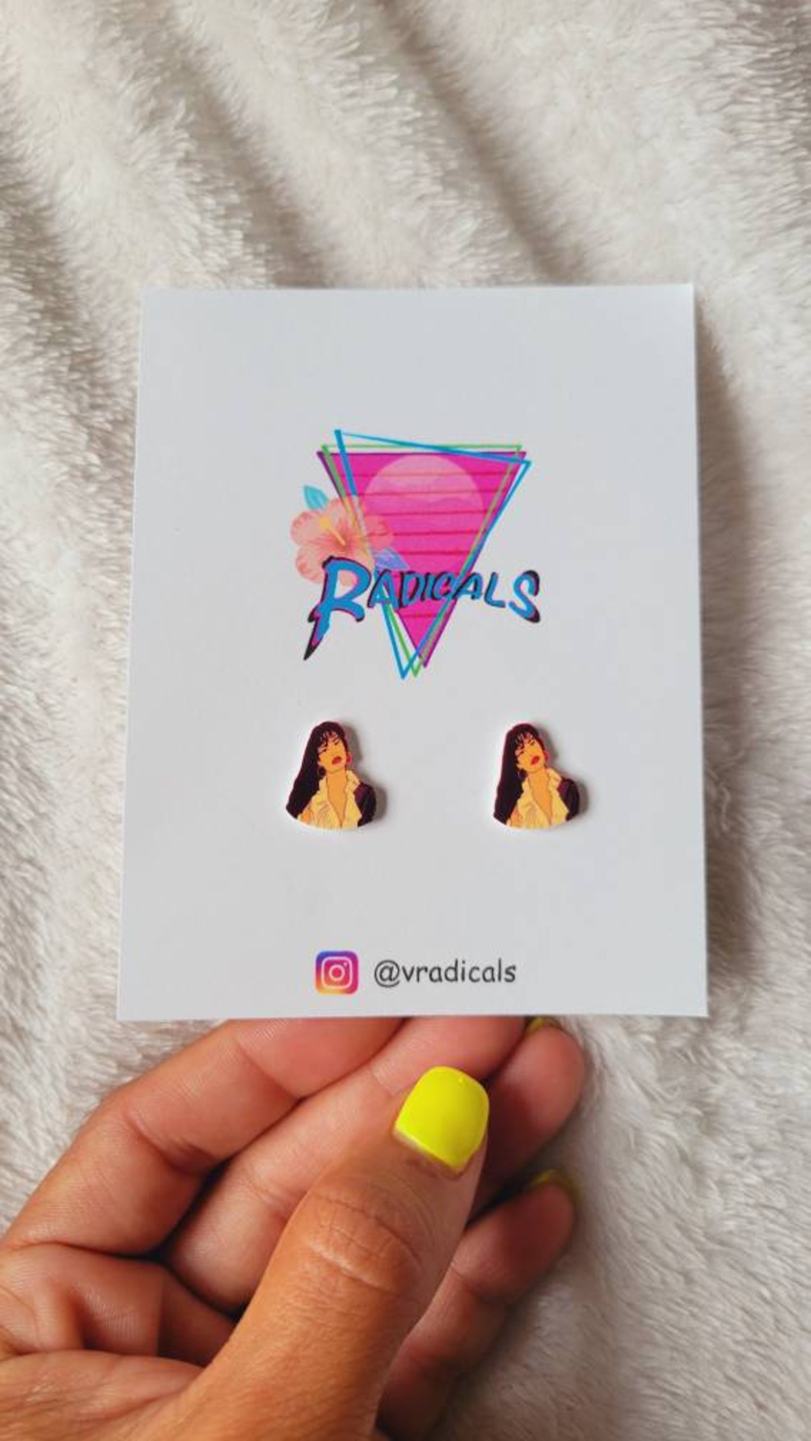 SELENA CHUNKY STUD EARRINGS main image 1