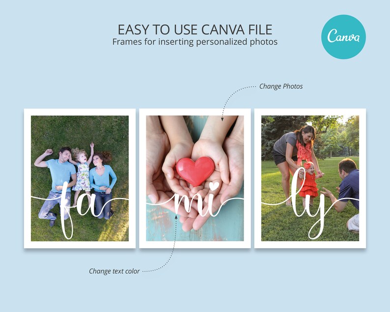 Photo Collage Template Canva Collage Template With Positive Etsy Ireland