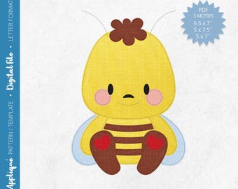 Pdf Appliqué Pattern - Scrap Fabrics Sewing - Freehand Quilt Appliqué - Raw Edge Fusible Appliqué - Bee - Letter/A4