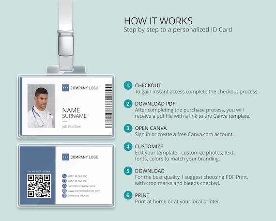 Id Card Template Canva