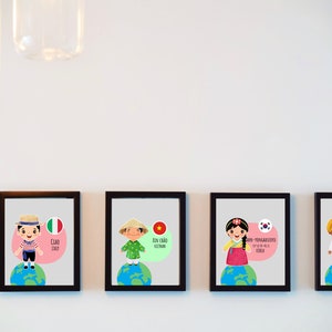 Kinder aus aller Welt/ Druckbare Poster/ Multikulti