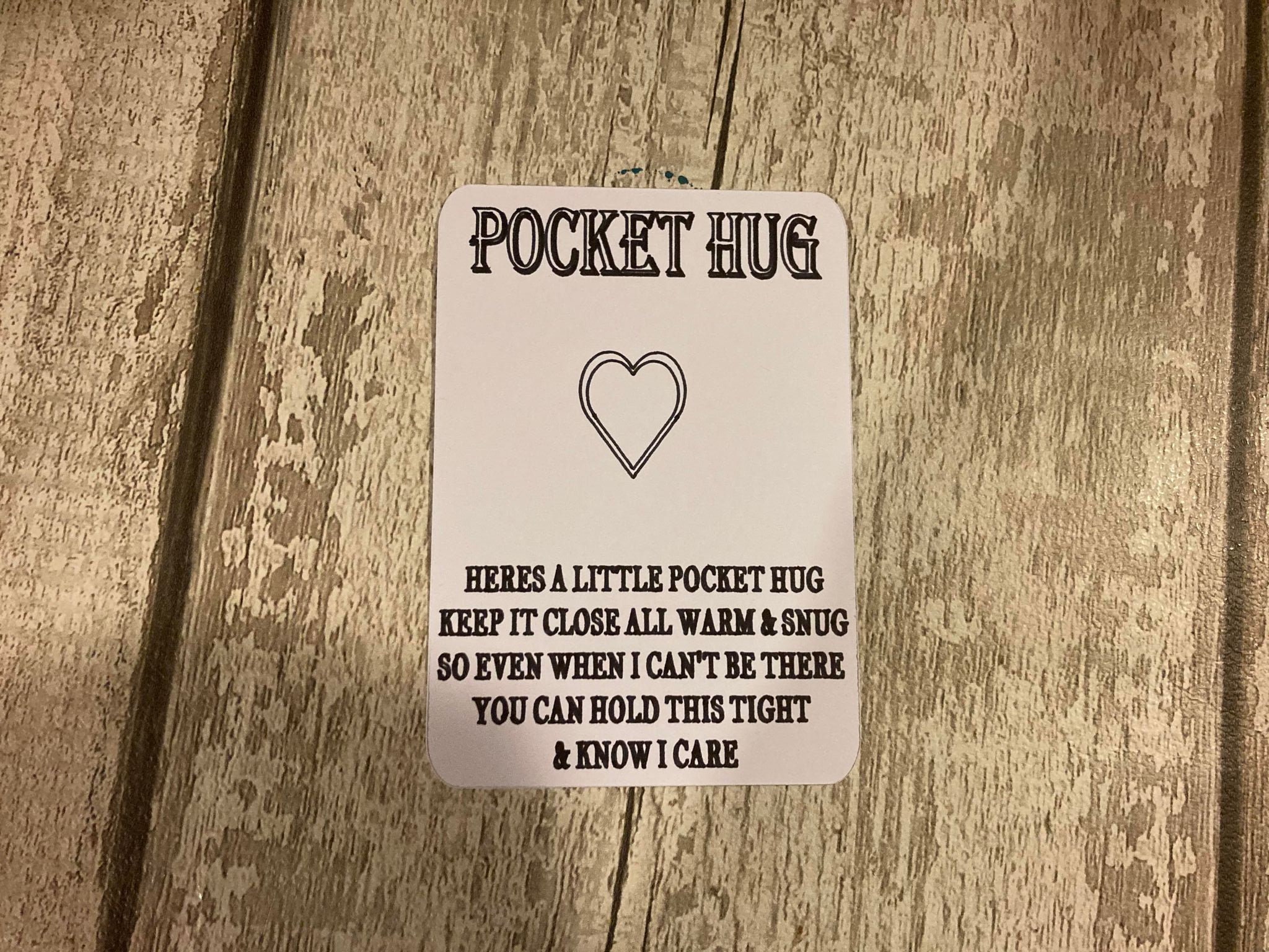 Pocket Hug Backing Cards Printed and Cut Ready for Your Hugs Etsy