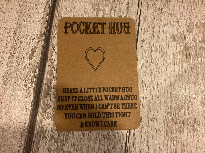 Pocket Hug Backing Cards Printed and Cut Ready for Your Hugs Etsy