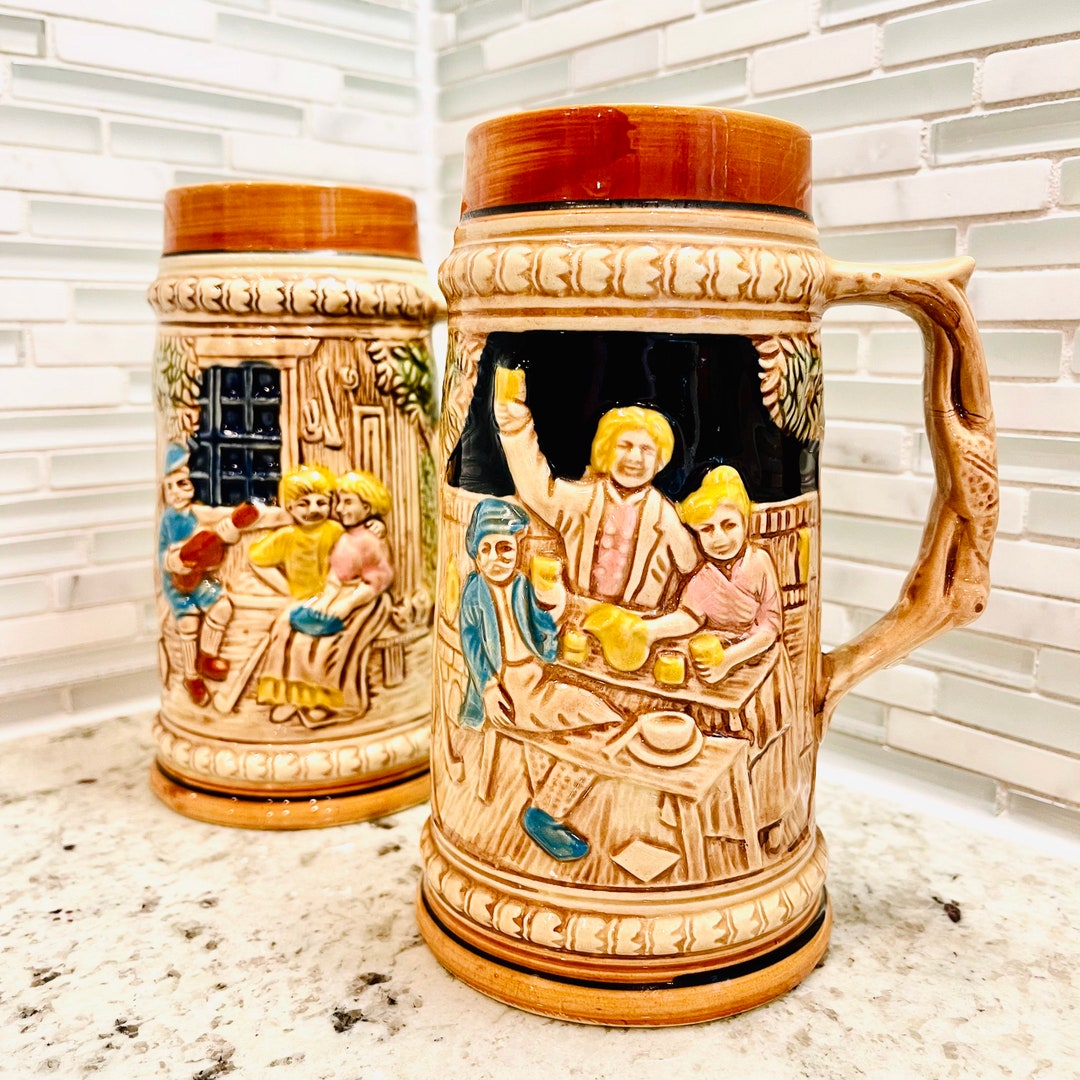 Vintage Beer Steins Made in Japan Vintage Japanese Steins Etsy