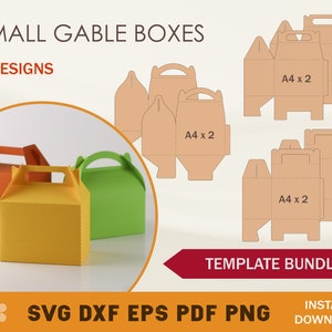 Gable Box Template Bundle, Gable Box SVG, Box With Handle SVG, Cricut ...