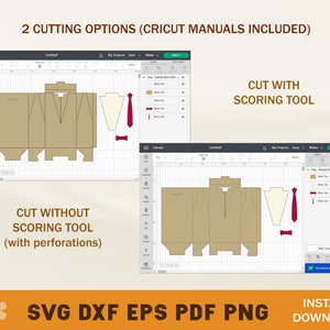 Wedding Favor Box Template Bundle, Tuxedo Box SVG Template, Dress Box SVG Template, Cricut Cut ...