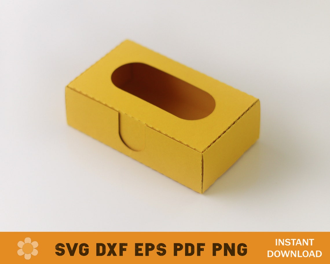 Business Card Box With Window SVG Template Business Card Etsy