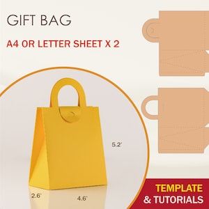 Geschenktüte SVG-Vorlage, Geschenkbox SVG, Favor Box SVG, Cricut Schnitt Dateien, Sihouette Schnitt Dateien