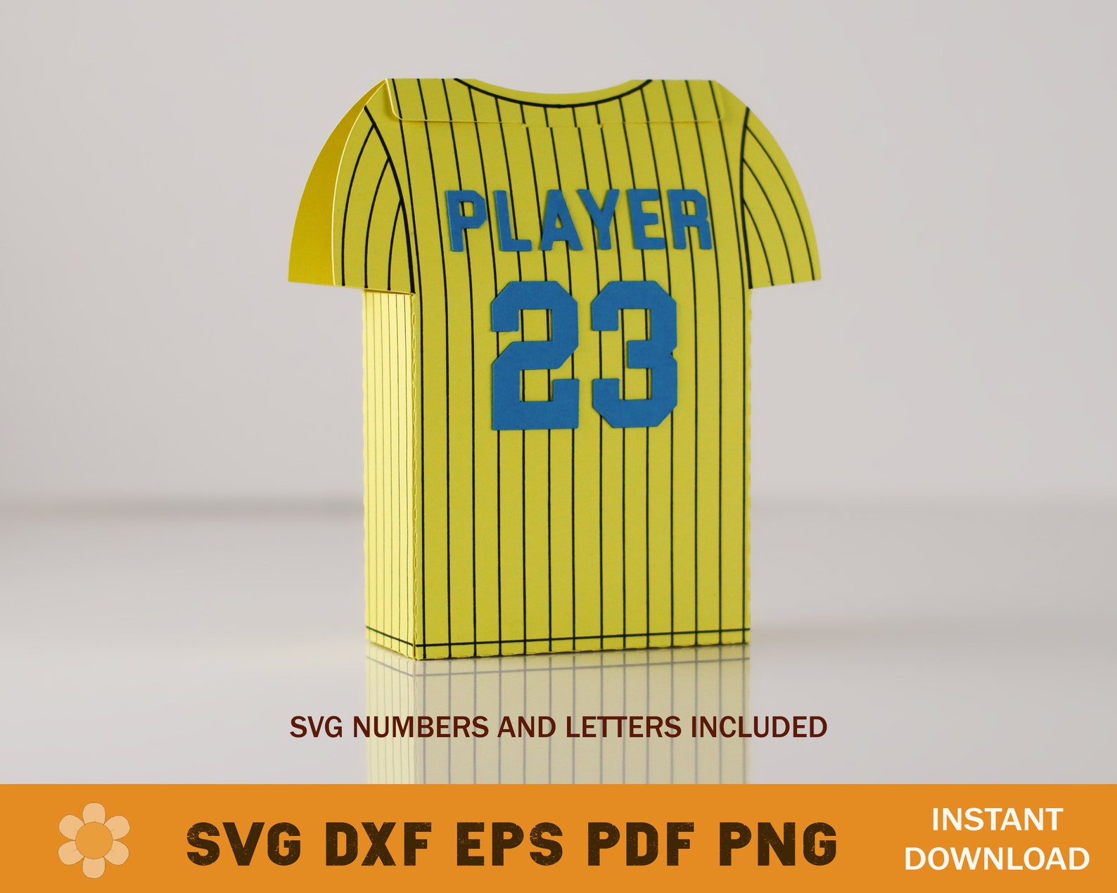 Baseball Jersey Box SVG Baseball Jersey Box Template Favor Etsy