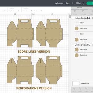 Gable Box Template Bundle, Gable Box SVG, Box Template SVG, Party Favor Box, Cricut Cut Files, Silhouette Cut Files image 6