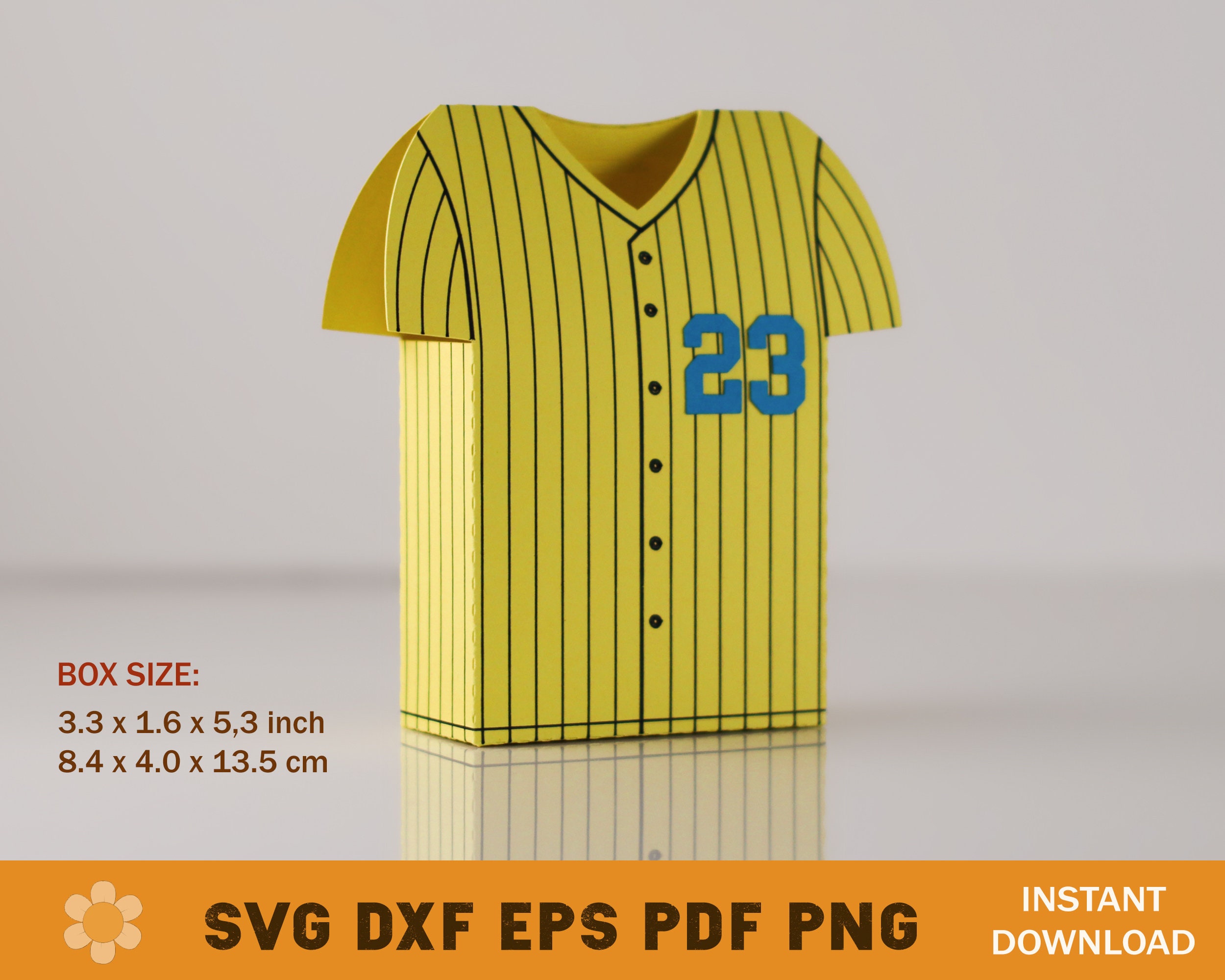 Baseball Jersey Box SVG Baseball Jersey Box Template Favor Etsy UK