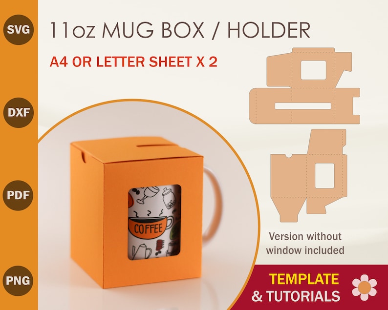 11oz mug box holder svg template