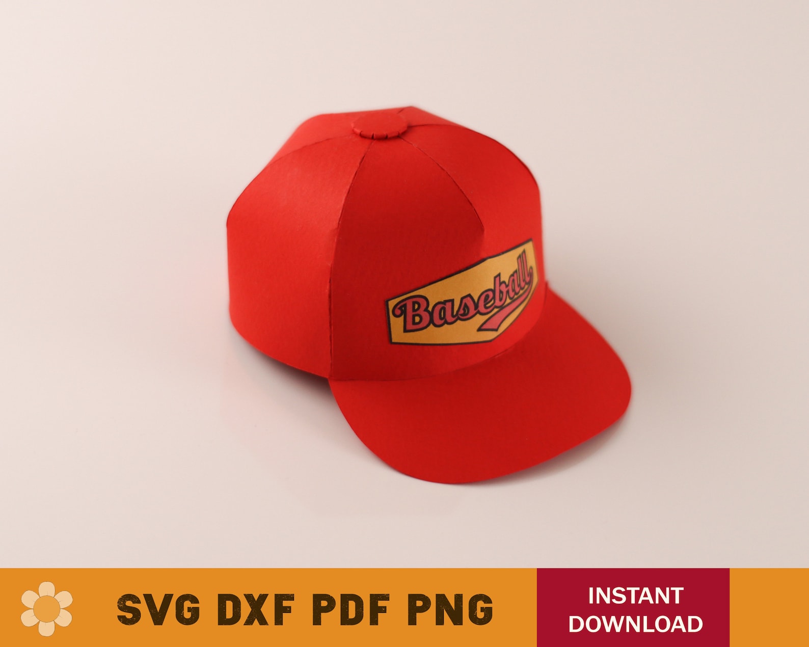 Mini Baseball Cap SVG Template: Cricut & Silhouette Cut Files (PDF) - Etsy
