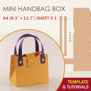 Handtasche Box SVG Vorlage, Geldbörse Box Vorlage, Favor Box SVG, Favor Bag SVG, Cricut Cut Files, Silhouette Cut Files