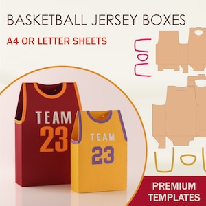 Basketball Box SVG Template, Basketball Jersey SVG,  Cricut Cut Files, Sihouette Cut Files