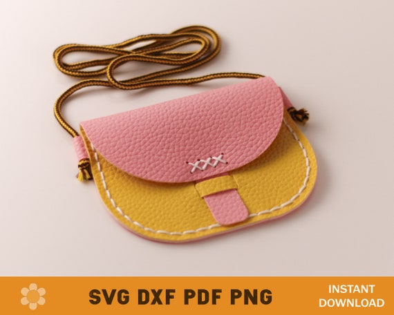 Faux Leather Coin Purse SVG Template: DIY Craft (digital Download