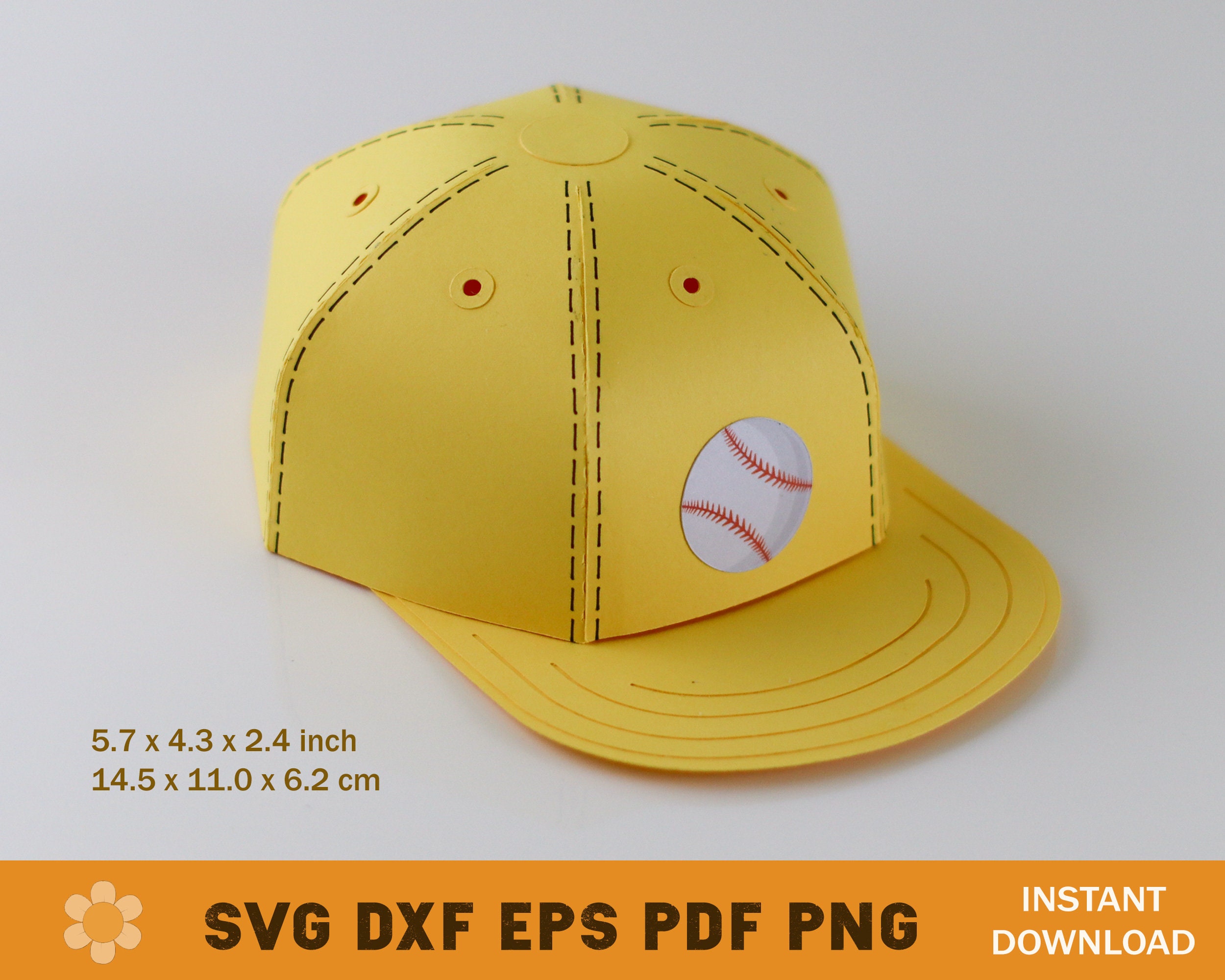 Mini Baseball Cap Box SVG Template Baseball Hat Box SVG Etsy Australia