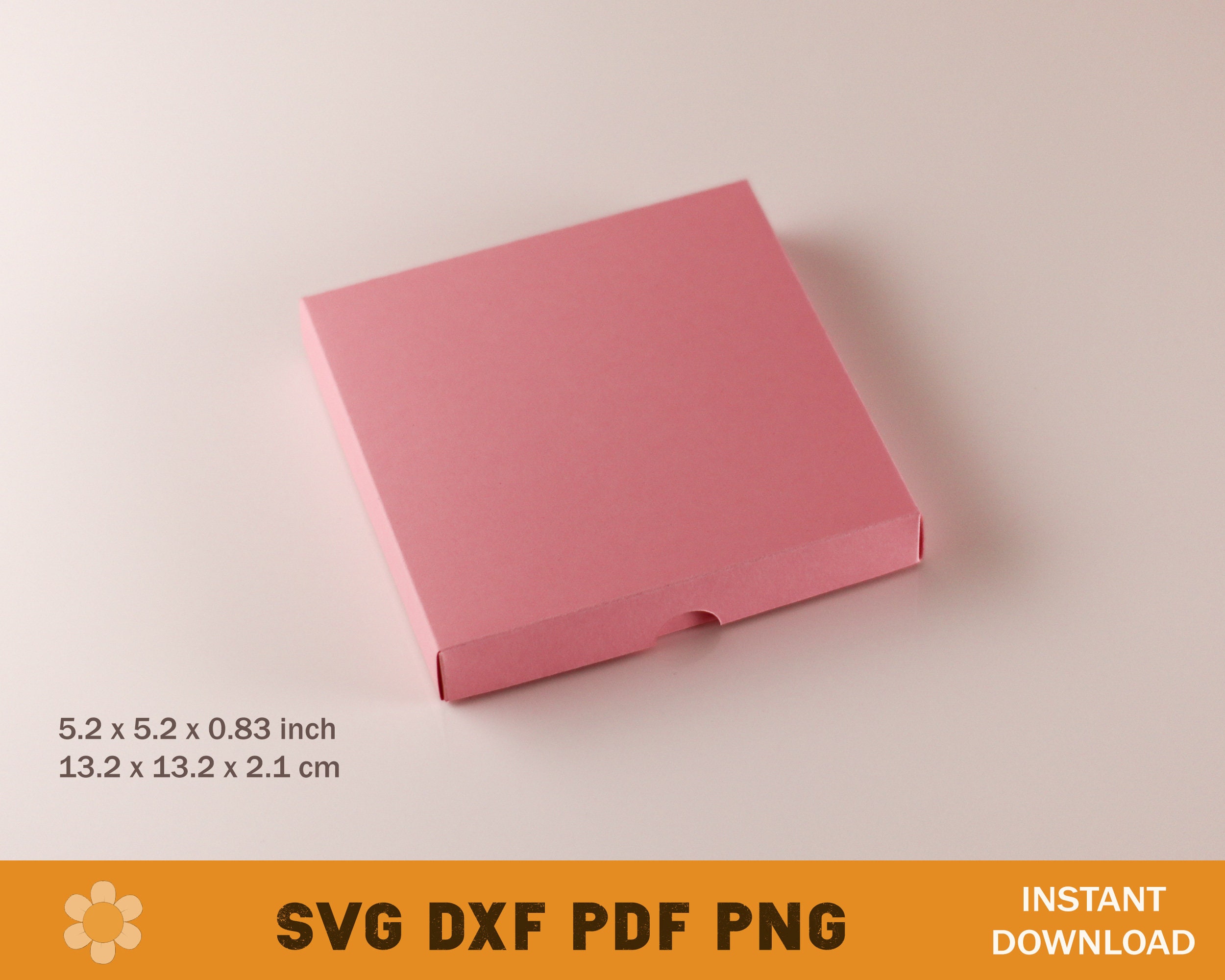 Greeting Card Box SVG Template 5x5 Greeting Card Box Etsy