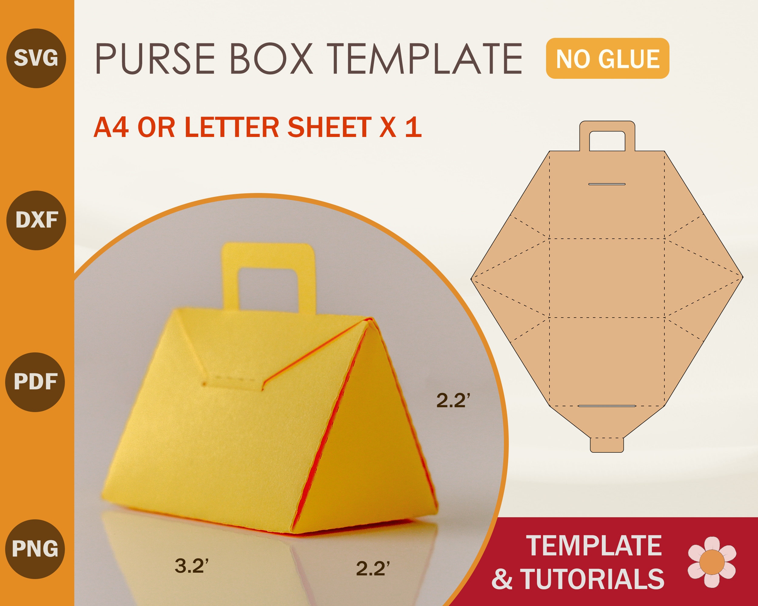 Paper Purse Box Template