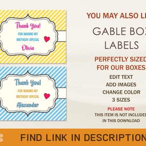 Gable Box Template Bundle, Gable Box SVG, Box Template SVG, Party Favor Box, Cricut Cut Files, Silhouette Cut Files image 7