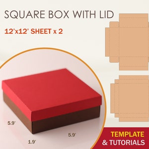 White 12''X12''X6'' Paper Square Hat Box