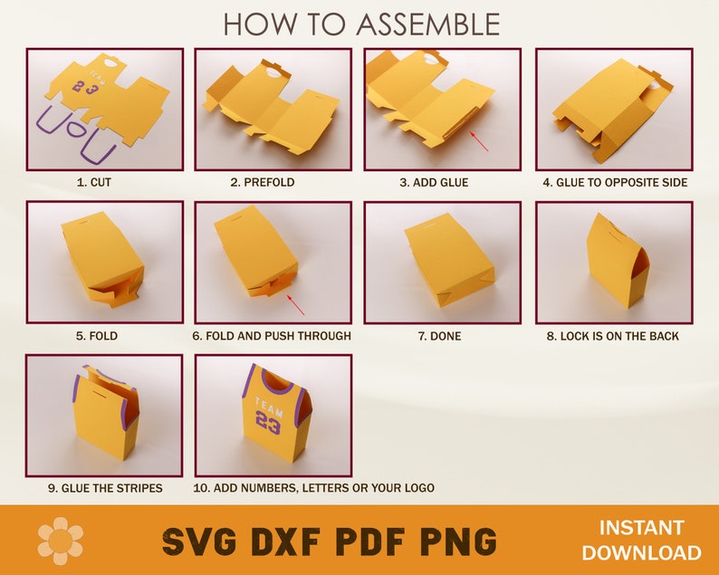 Basketball Jersey Box Template Basketball Jersey SVG Cricut Etsy