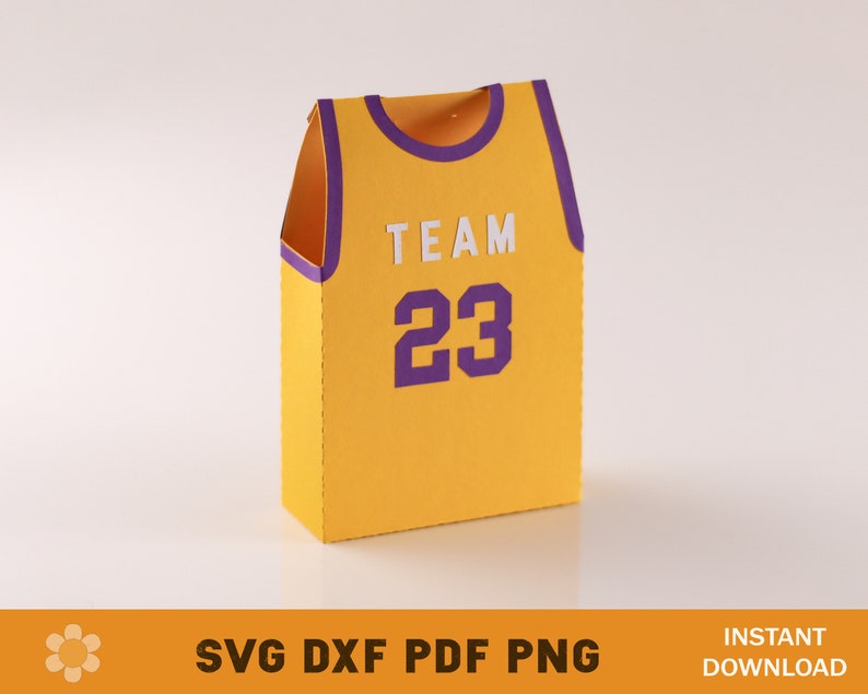 Basketball Jersey Box Template Basketball Jersey SVG Cricut Etsy