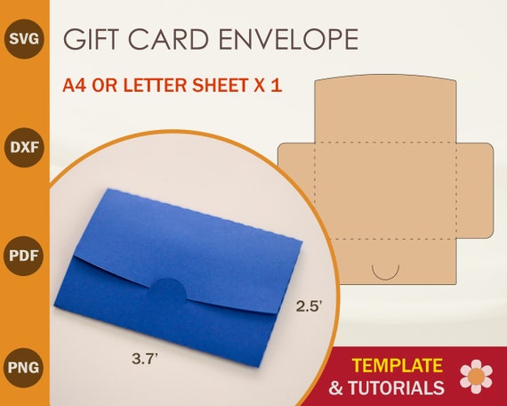 Gift Card Envelope Template, Gift Card Holder Template, Gift Card Holder  SVG 