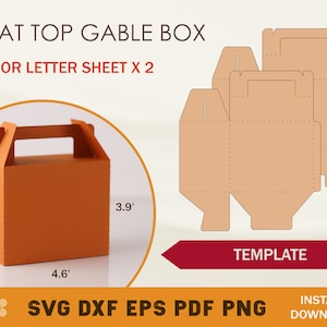 Small Gable Box SVG Template: Party Favor Box (Digital Download)