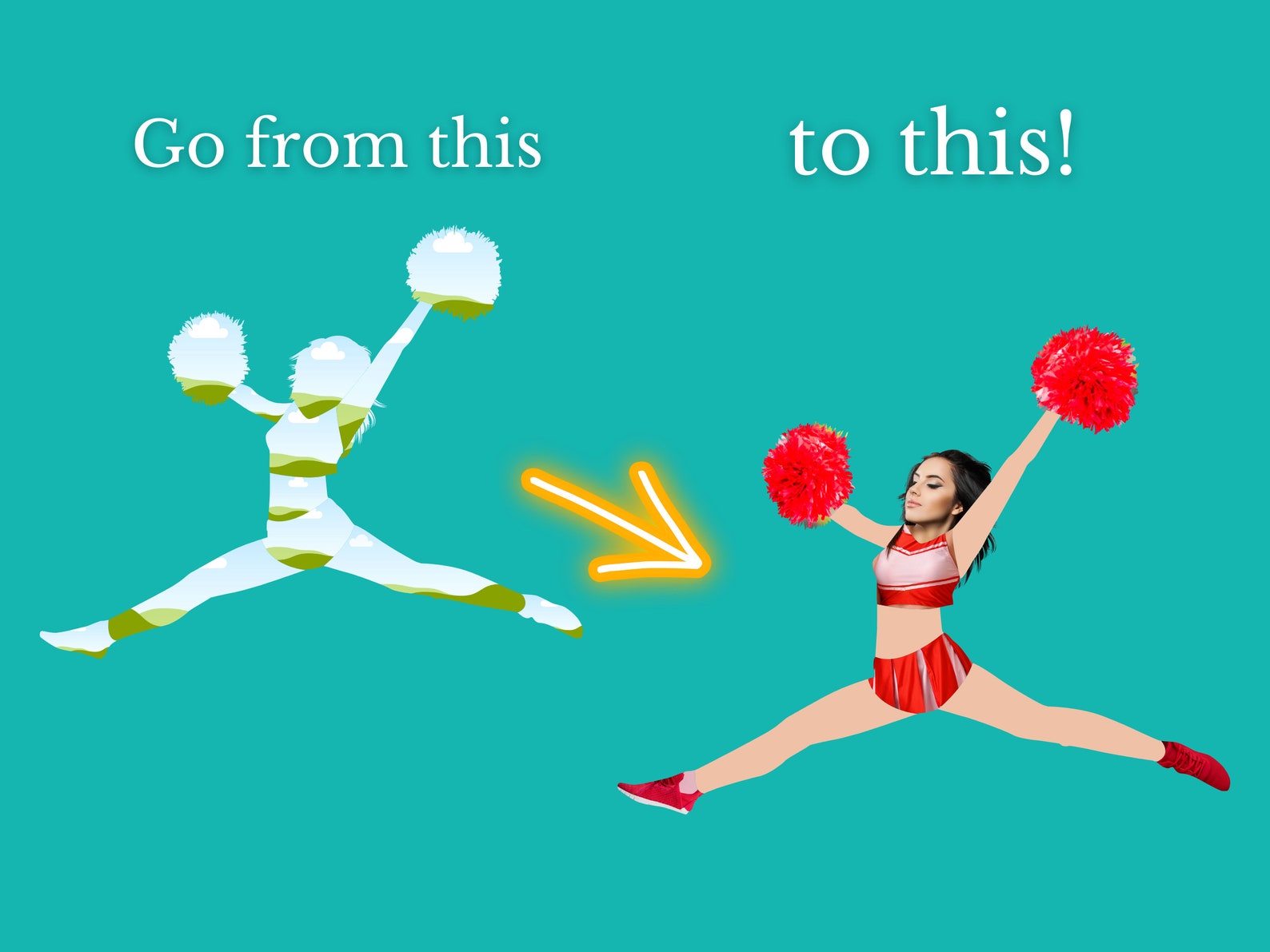 Cheerleading Clipart, 6 Multi-piece Custom Canva Frames, Make Your Own ...