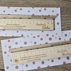 Regalo Maestre,matita piu righello personalizzato,regalo utile