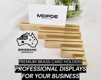 Messing kaarthouderstandaard – visitekaartjesdisplay, tafelnummerhouder, restaurantmenuhouder, bordhouder, in bulk beschikbaar