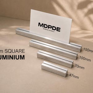 Placeringskortshållare i guld/silver – Bordnummer, menyställ, skyltdisplay för bröllop, evenemang, restauranger, butiker eller skrivbord Small Aluminium 10mm