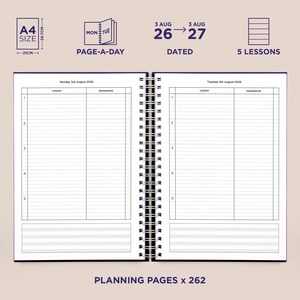 Personalised Teacher Planner / Lesson Planner 2026-2027 - Oriental Design image 3