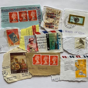 10 francobolli su carta per buste originale, gruppi di francobolli, timbri postali, posta aerea, diario di posta indesiderata, abbellimenti, effimeri