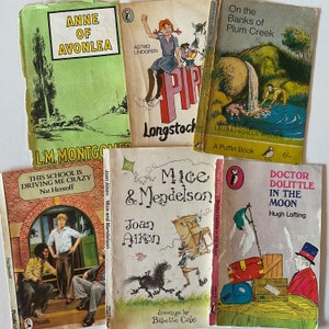 Six vintage childrens book covers for junk journal making, collage, embellishment, paper ephemera, old books