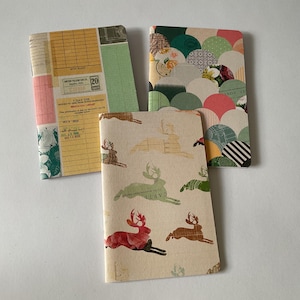 3 x handgemachte Mini Journal Notizbücher - alte Grußkarten - upcycled, recycelt, Wiederverwendung Geschenk