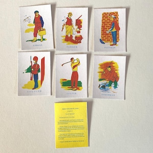 6 naipes infantiles de solterona e instrucciones para diario basura, scrapbooking, técnicas mixtas, adornos, material efímero, manualidades con papel
