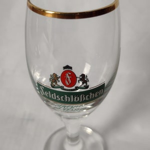 Feldschlößchen Feldschlosschen Dresden pilsener tulip beer glass 0.3l, 0.05l, Collectible German Beer Glass, Pilsner Glass, 300ml, 50ml image 7