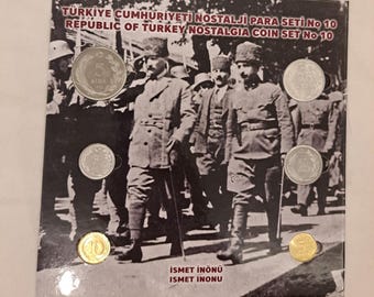 Turkish Nostalgic set of coins No. 10, dedicated to Ismet Inonu.