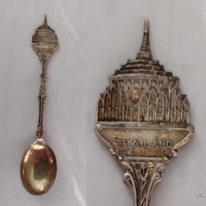 Thailand souvenir vintage collectible commemorative epns spoon. Gift from Thailand. #143