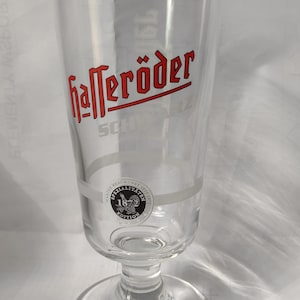 Hasseröder Schwarz 0.3l stemmed beer glass, Collectible german Beer tulip Glass, Pilsner Glass, Barware Glass 300 ml