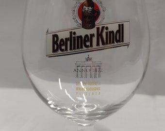 Berliner Kindl 0.4l beer glass, Collectible German Beer Glass, Pilsner Glass, Barware Glass, beer drinking glassware 400 ml