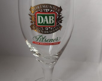 DAB 0.2l stemmed beer glass, Collectible German Beer tulip Glass, Pilsner Glass, Barware Glass, beer drinking glassware 200 ml