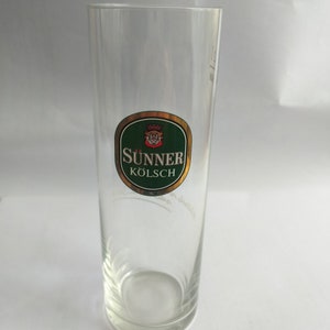 Sunner Kolsch vintage German Beer glass, beer drinking barware glass 200ml.