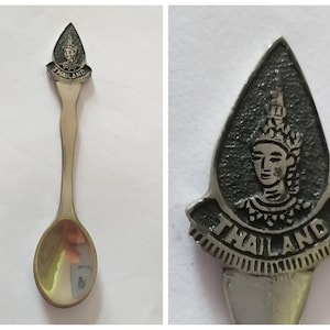 Thailand souvenir vintage collectible commemorative spoon. Gift from Thailand. #115