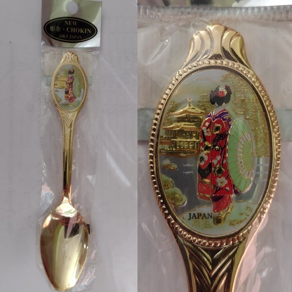 Japanese Chokin Migita Gold Plated Stainless Steel Souvenir Japanese Chokin Migita Gold Plated Stainless Steel Souvenir