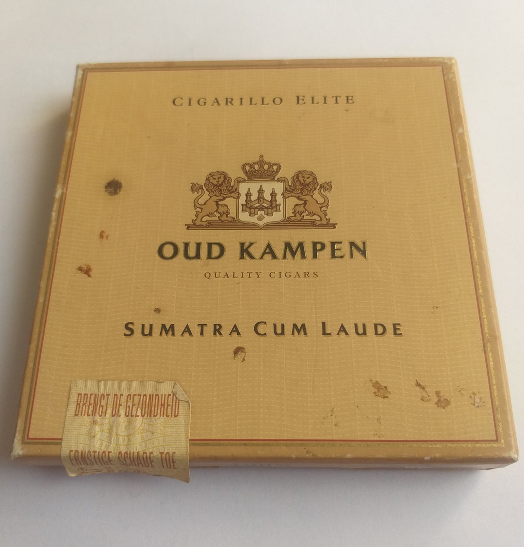 Oud Kampen Sumatra Cum Laude Dutch Empty Cardboard Paper Collectible